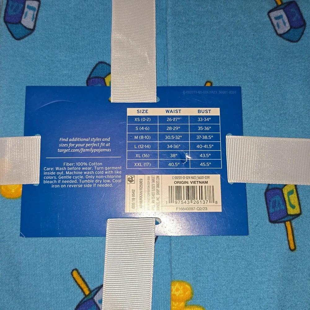 Women's Blue 2-Piece hanukkah Sleep set - Picture 4 of 4